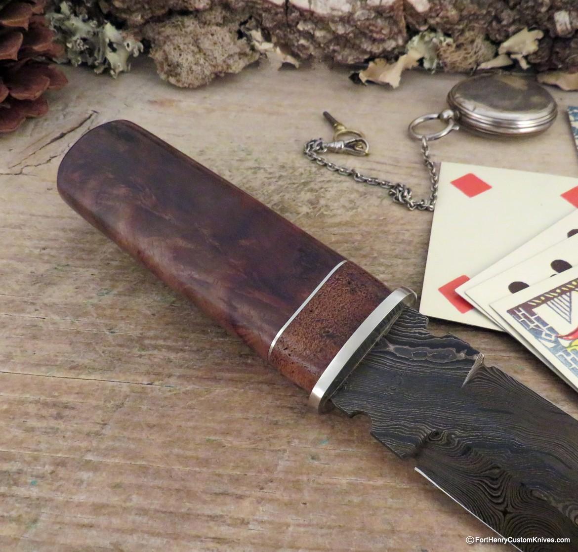 Herb Derr - Gambler's Dagger - Rare Twist Damasc - Walnut Burl - Image 5
