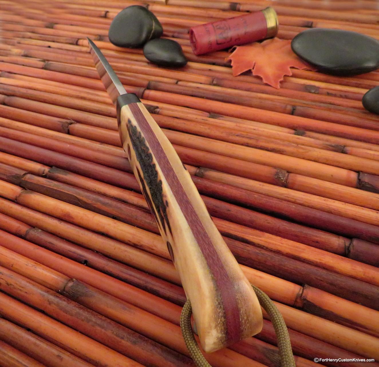 Hiroaki Ohta - Sambar Stag Deep Woods Belt Knife - Leather Sheath - Image 3