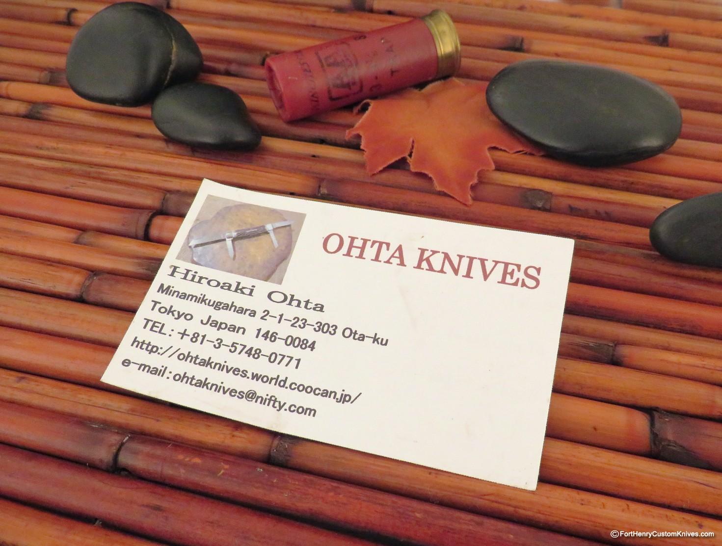 Hiroaki Ohta - Sambar Stag Deep Woods Belt Knife - Leather Sheath - Image 6