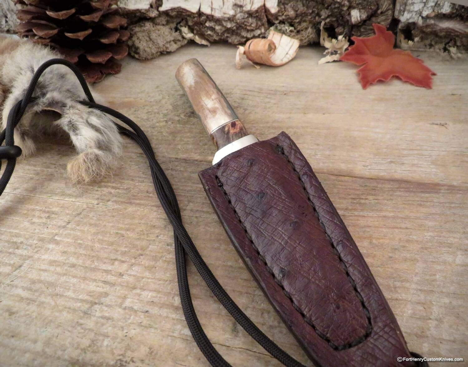 Herb Derr - Hand Forged - Neck Knife - Rare Earth Magnetic Sheath - Image 5