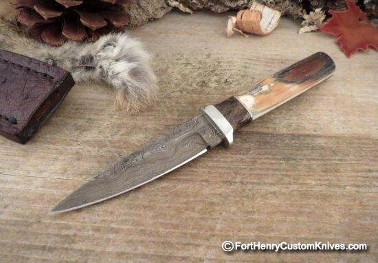 Herb Derr - Hand Forged - Neck Knife - Rare Earth Magnetic Sheath