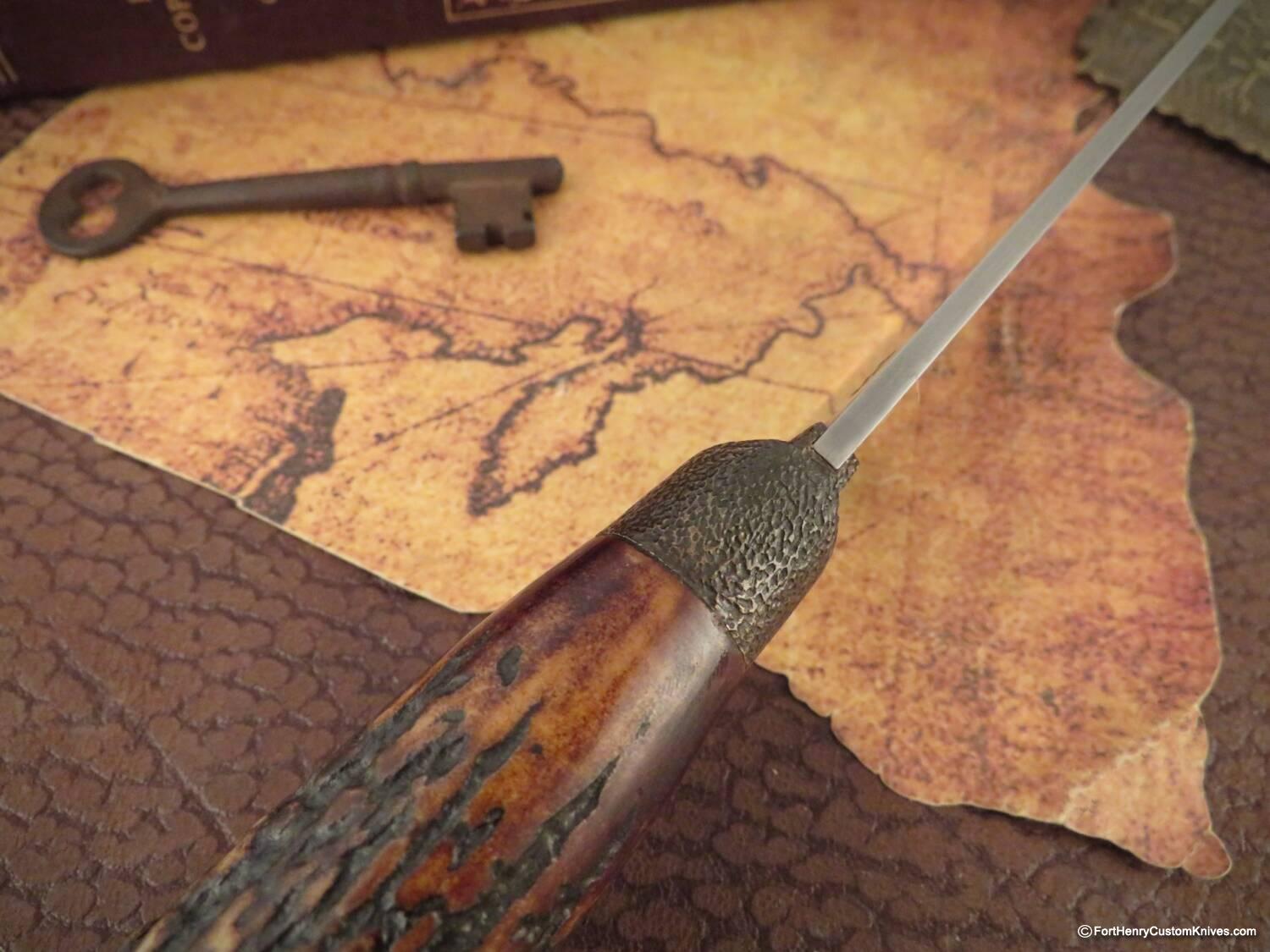 Mariano Yannoni - Hand Forged Sambar Stag - Gyuto Hunter - Image 3