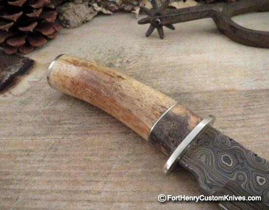Herb Derr - Rare Cowboy Clip Point - Hand Forged Damascus - Image 3