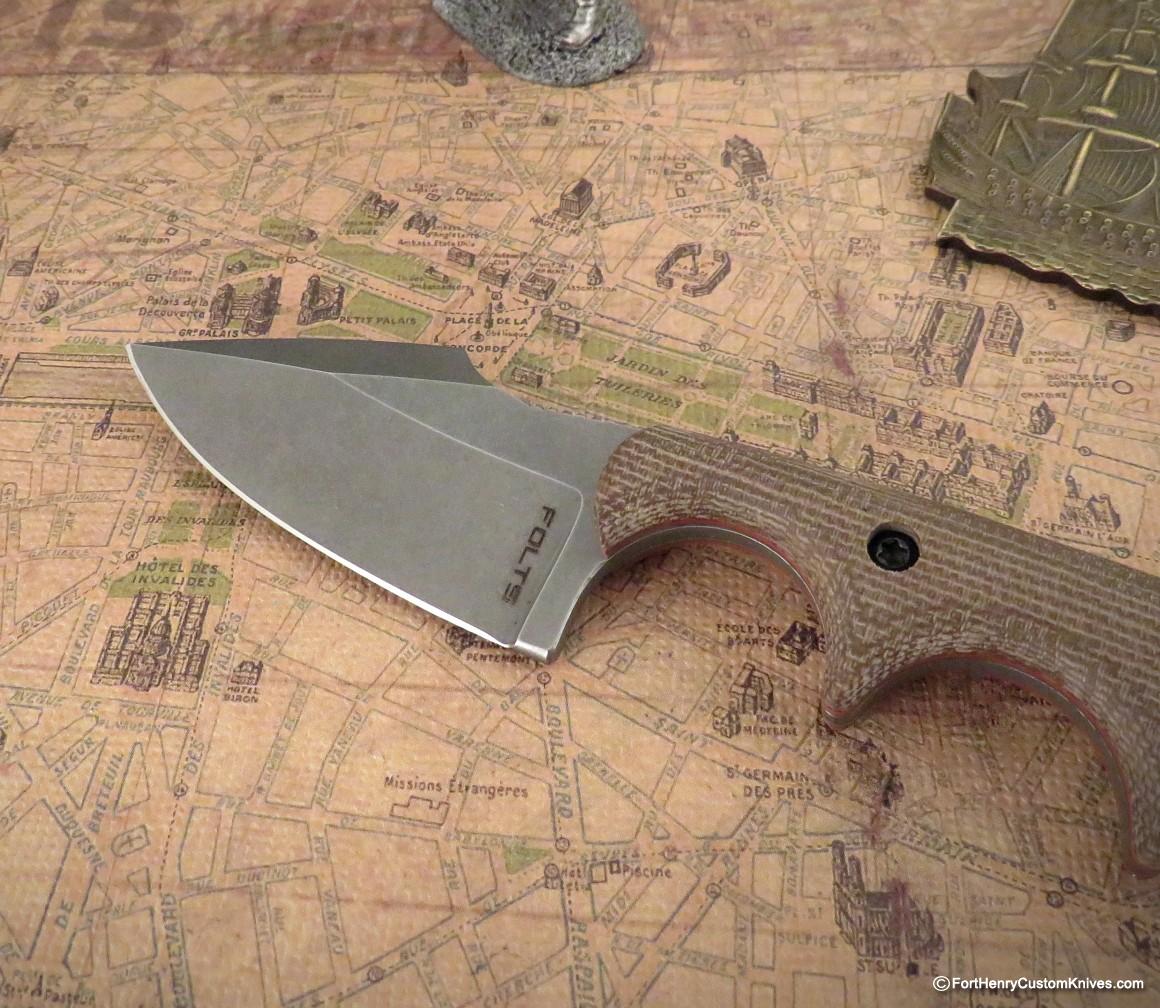 Alan Folts - Custom Harpoon Minimalist - Green Micarta - Image 2
