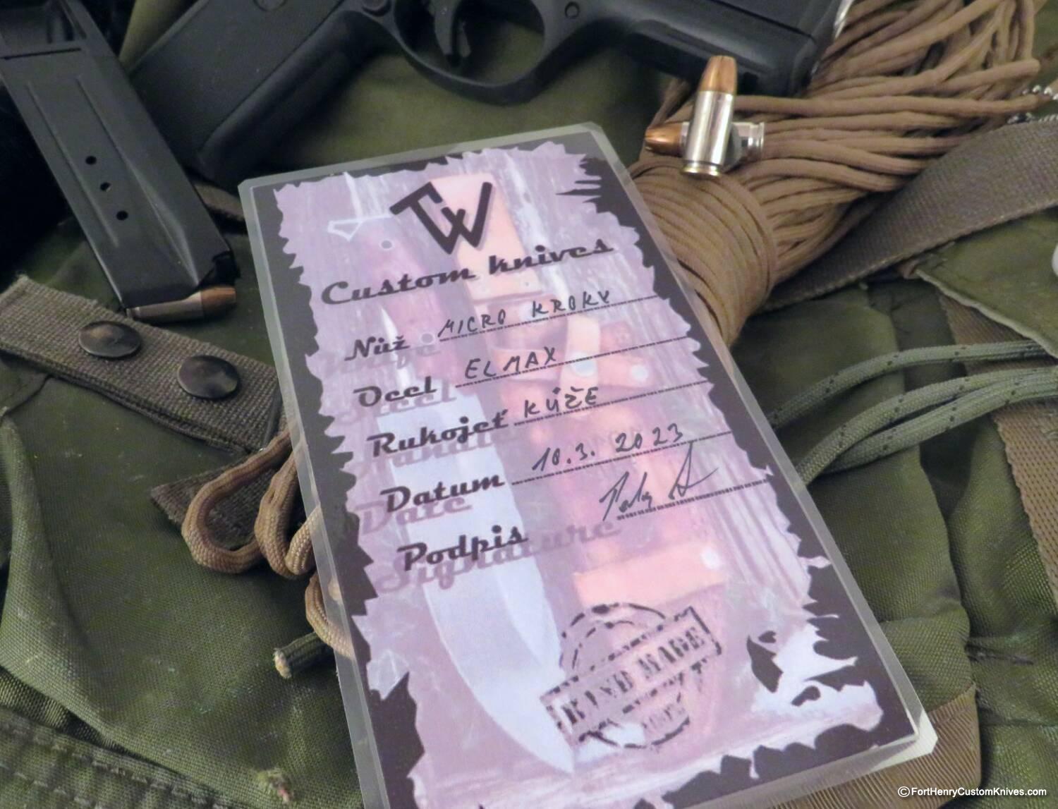 Petr Weingartner - PW Custom Knives - Micro Kroky - Elmax - Image 7