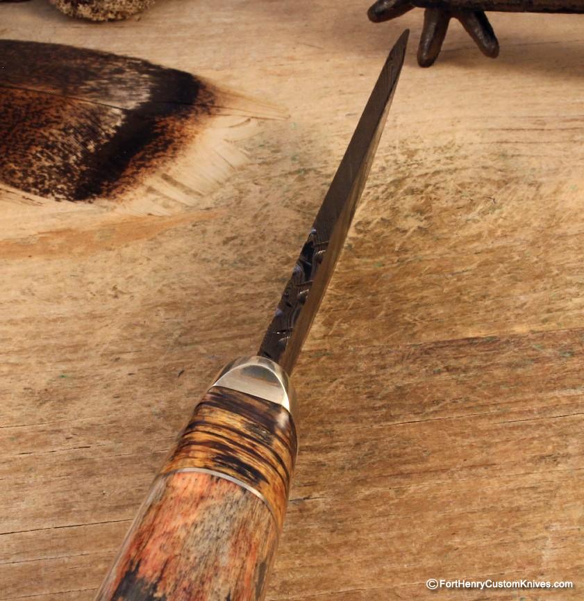 Herb Derr - Hand Forged - Straight Back Hunter - Zebra - Image 3