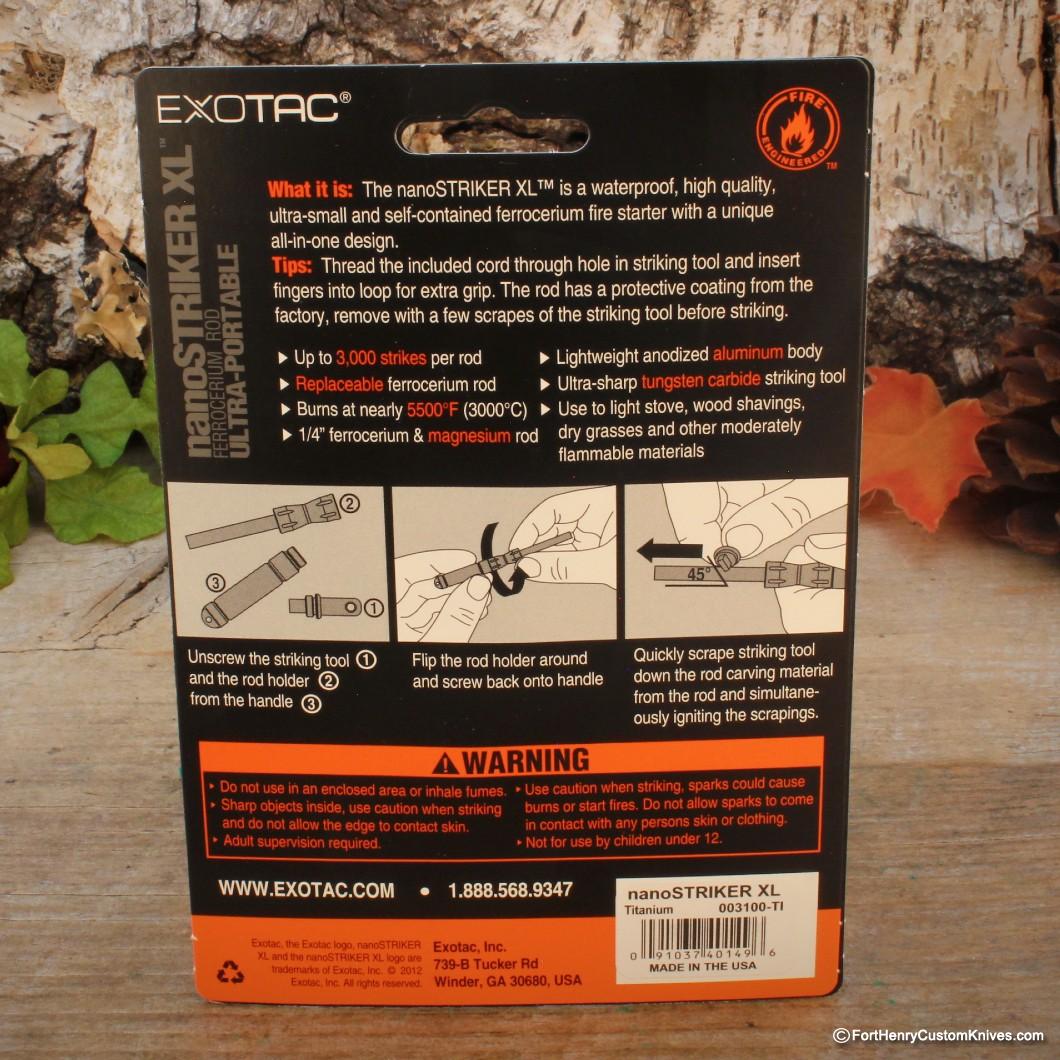 EXOTAC - NanoStriker XL - Ferrocerium Rod - Titanium - Image 6