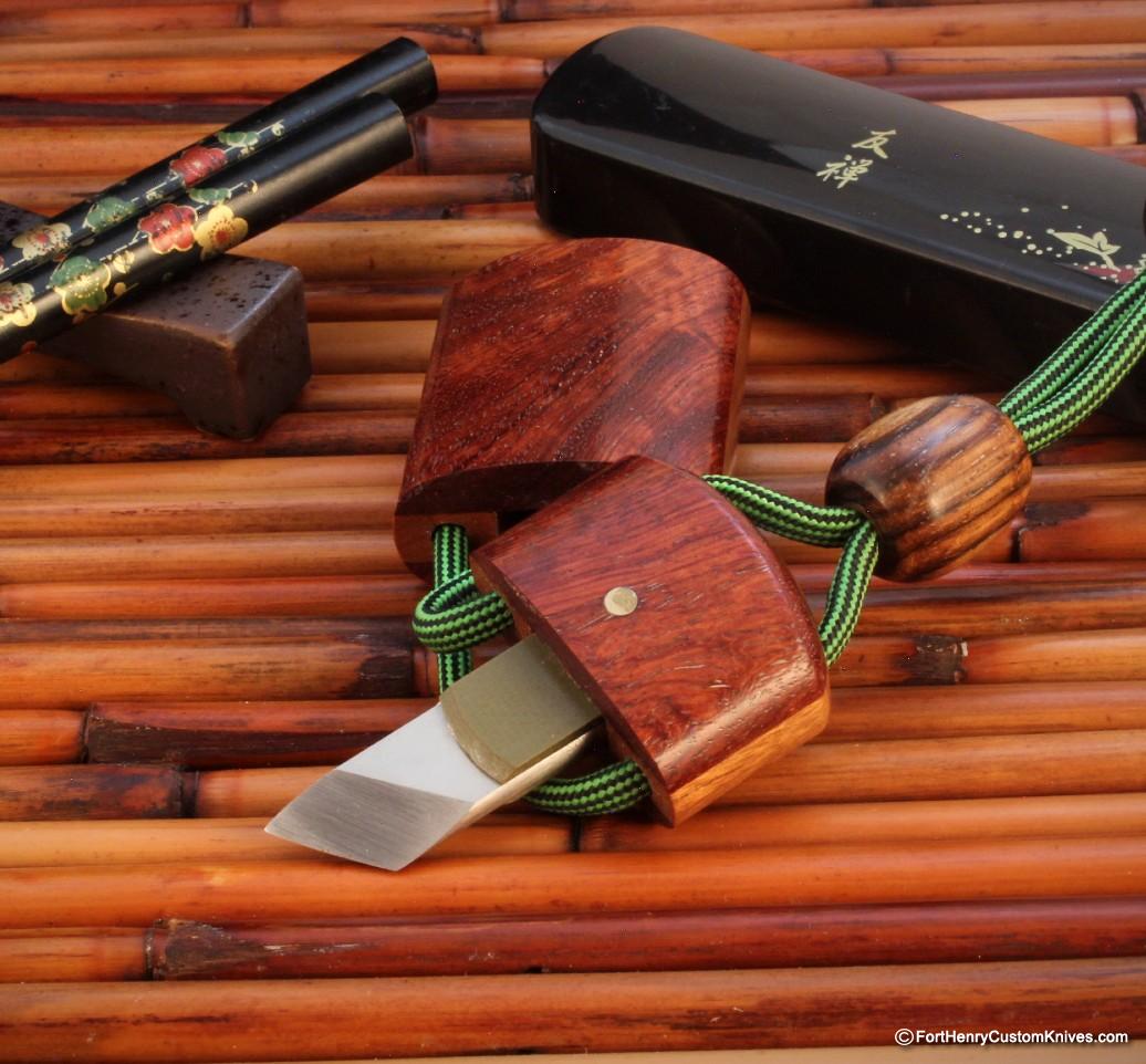 Raymond Johnson - Custom Kiridashi -  Narra & Cherry Wood Sheath