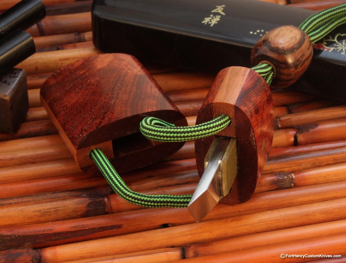 Raymond Johnson - Custom Kiridashi -  Narra & Cherry Wood Sheath - Image 2