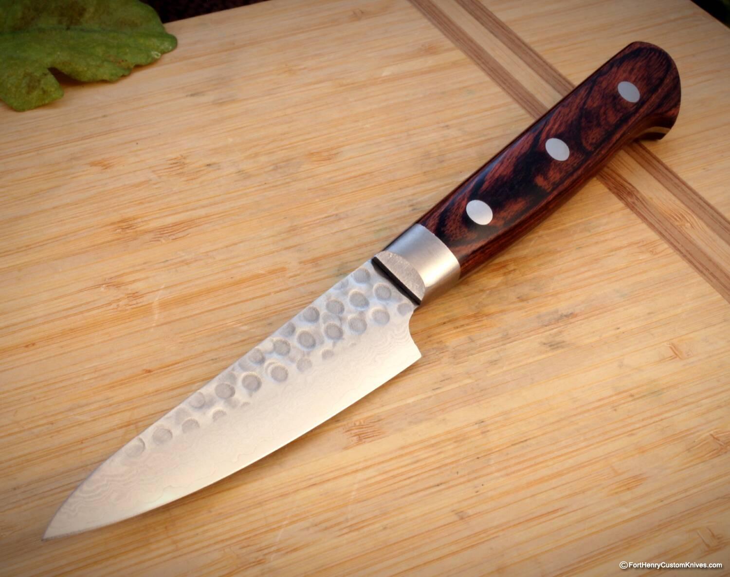 Ohishi Hammer Finished - Hand Forged Paring Knife - San Mai Steel - VG-10