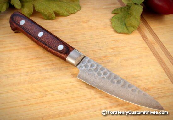 Ohishi Hammer Finished - Hand Forged Paring Knife - San Mai Steel - VG-10 - Image 4