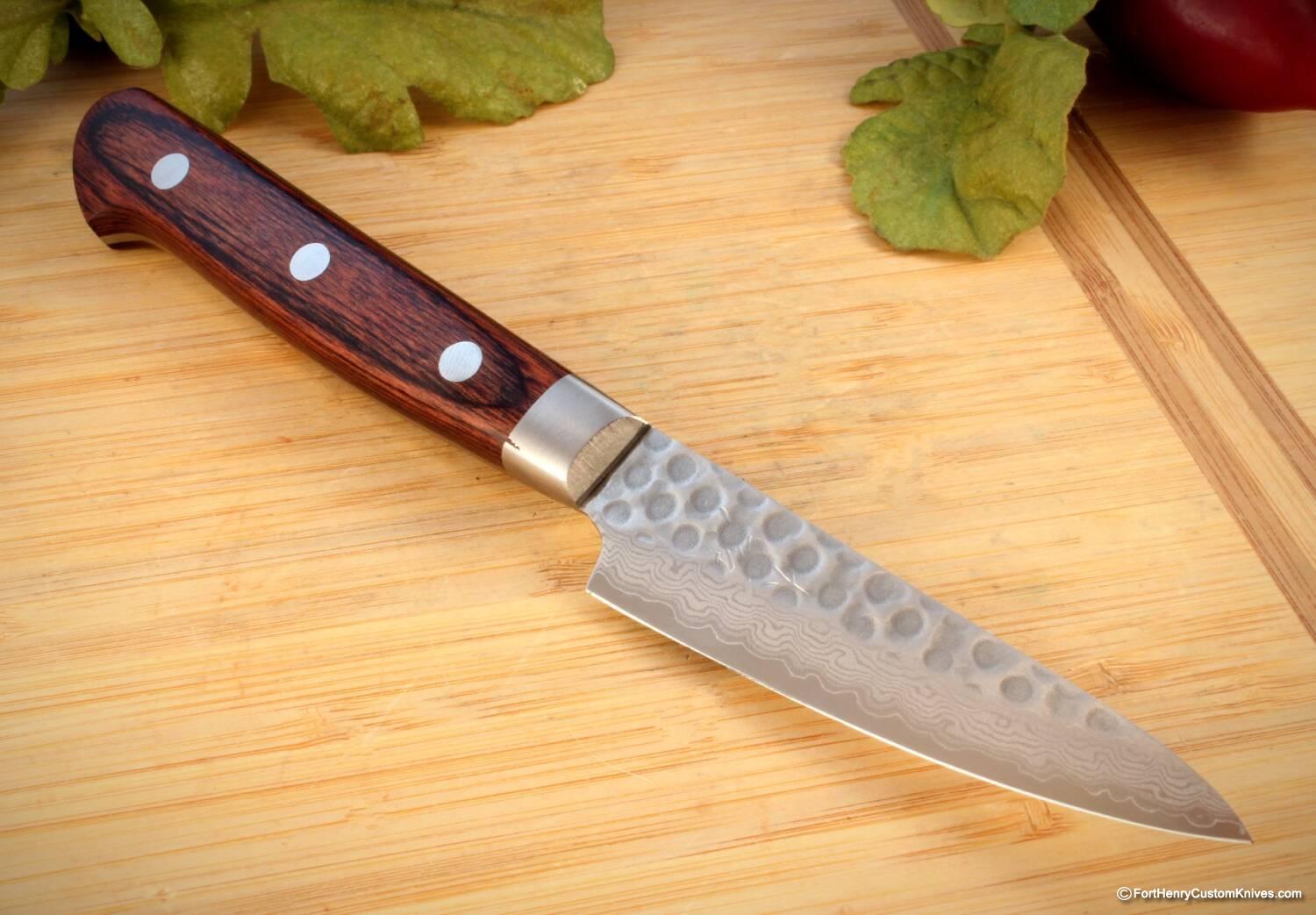 Ohishi Hammer Finished - Hand Forged Paring Knife - San Mai Steel - VG-10 - Image 4