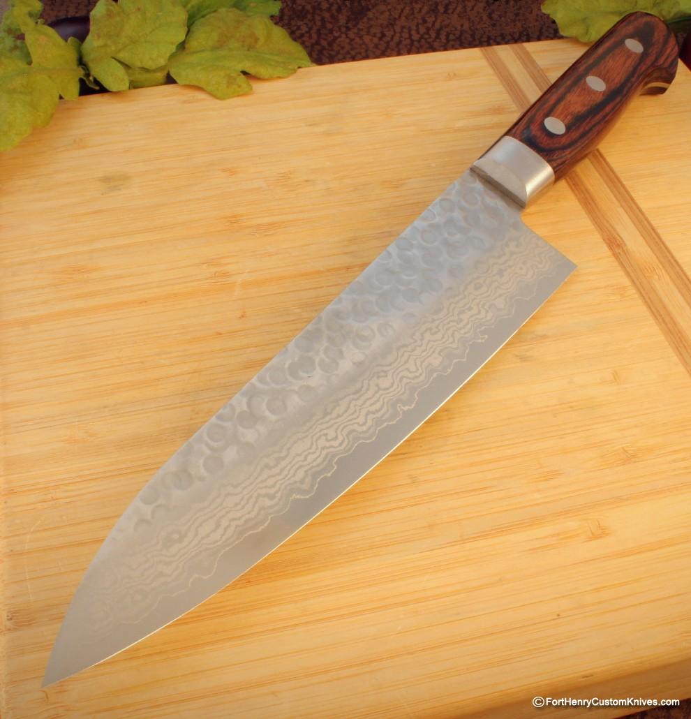 Ohishi Hammer Finished - Hand Forged Gyuto - San Mai Steel - VG-10