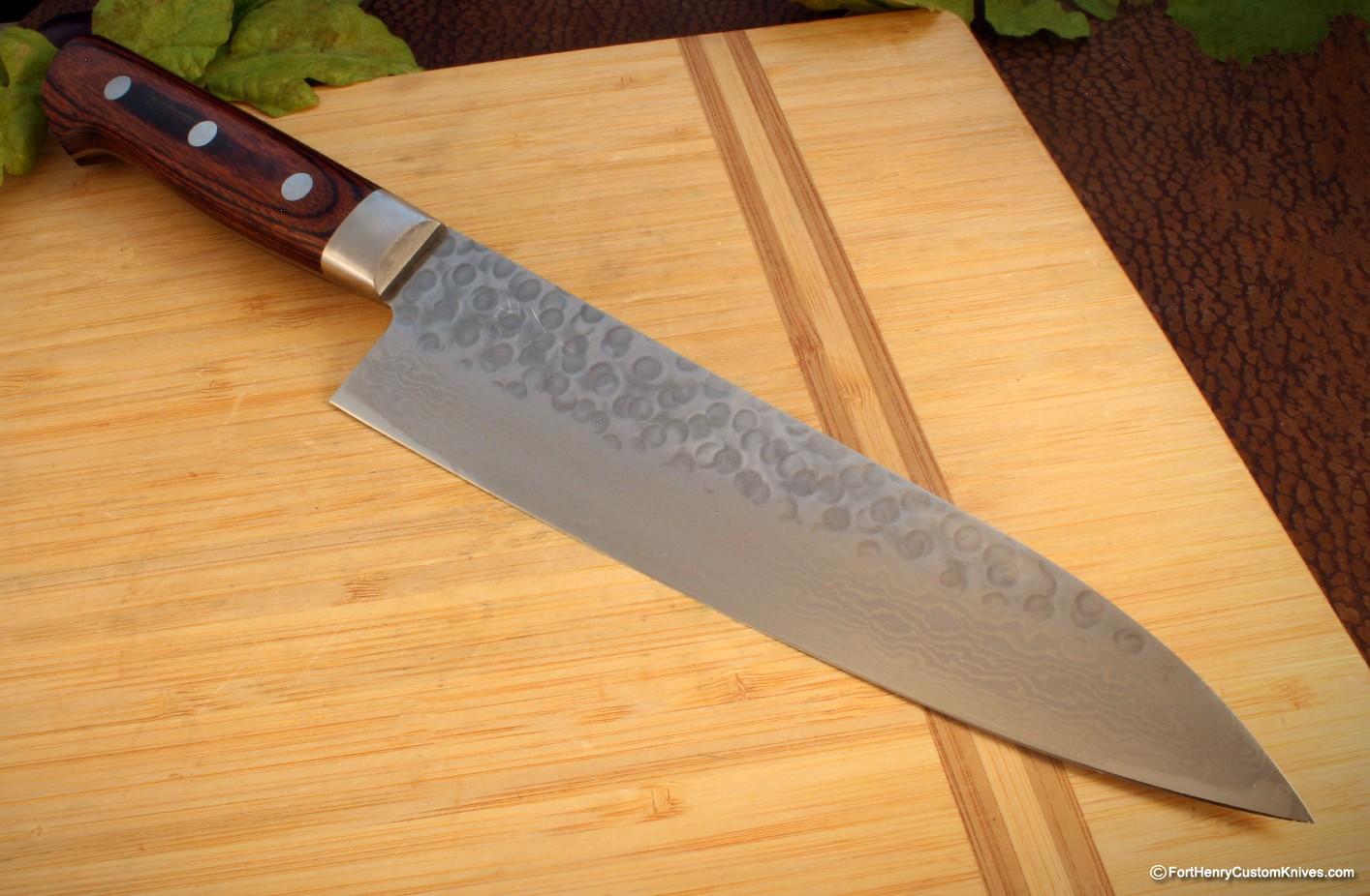 Ohishi Hammer Finished - Hand Forged Gyuto - San Mai Steel - VG-10 - Image 3