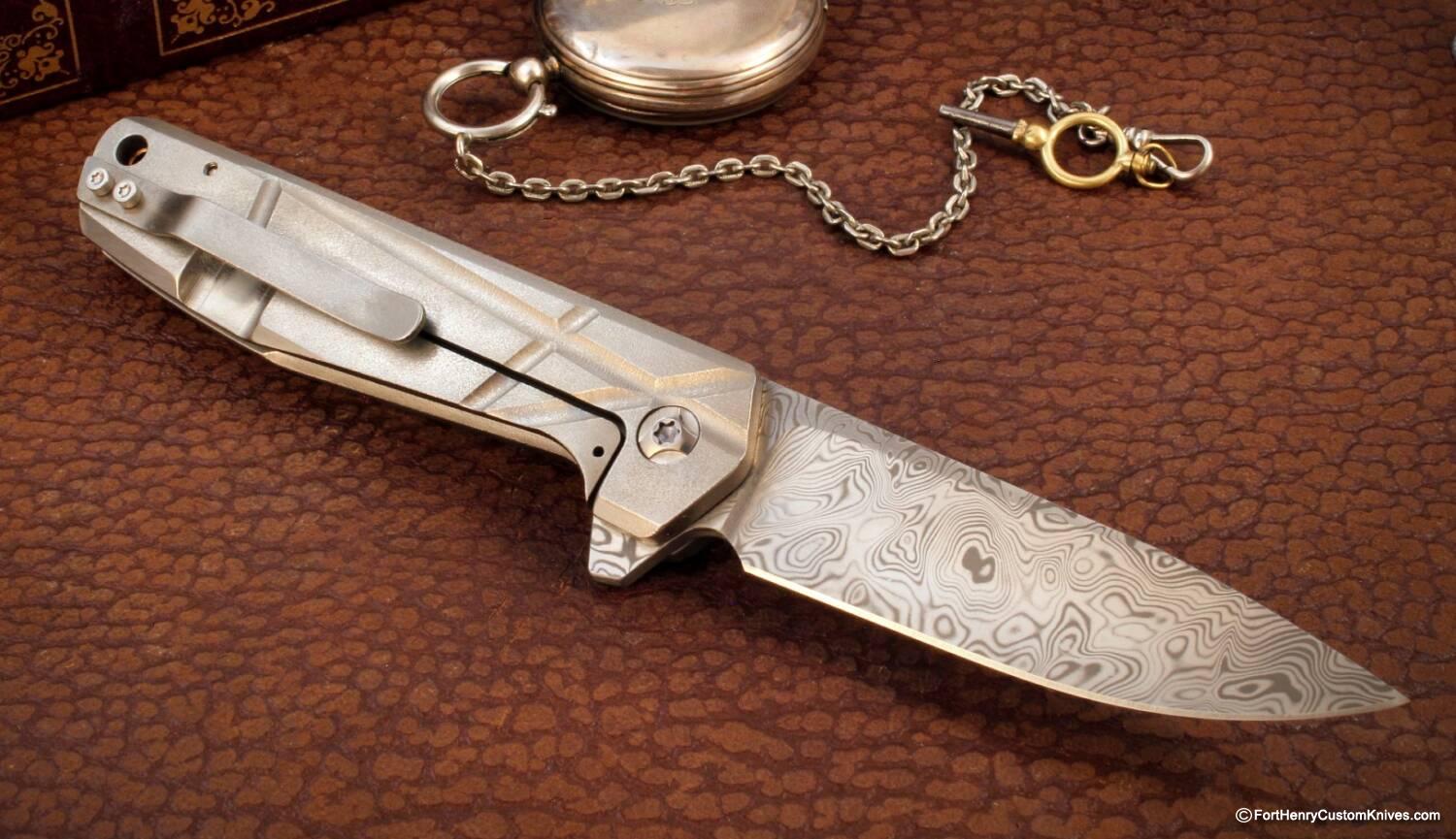 Monolith Knives - MKII Flipper - Stainless Damasc - Image 7