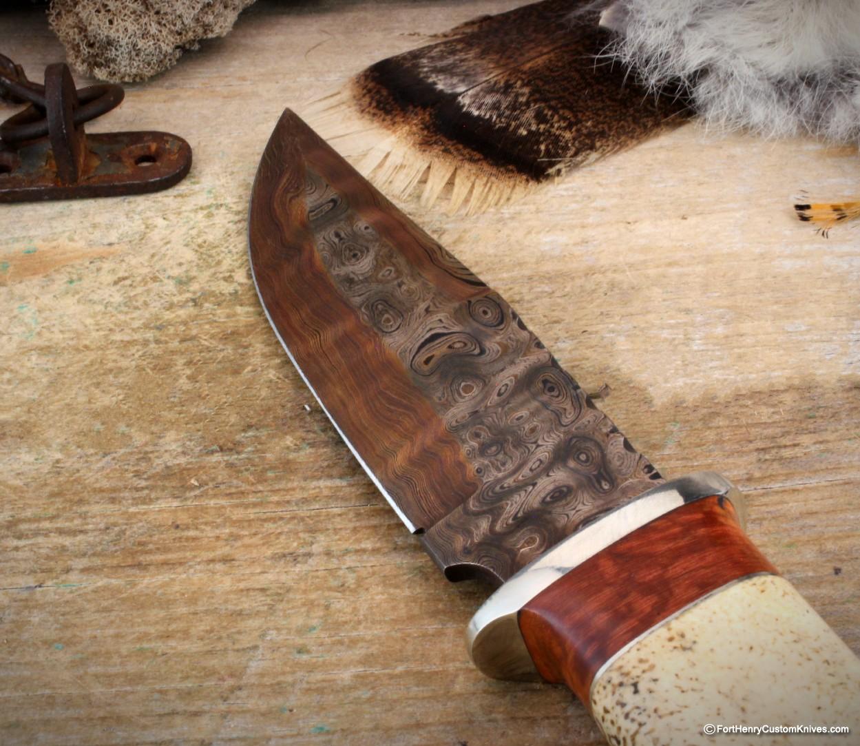 Herb Derr - Rare Cowboy Bowie - Hand Forged - Walrus Jaw - Image 2