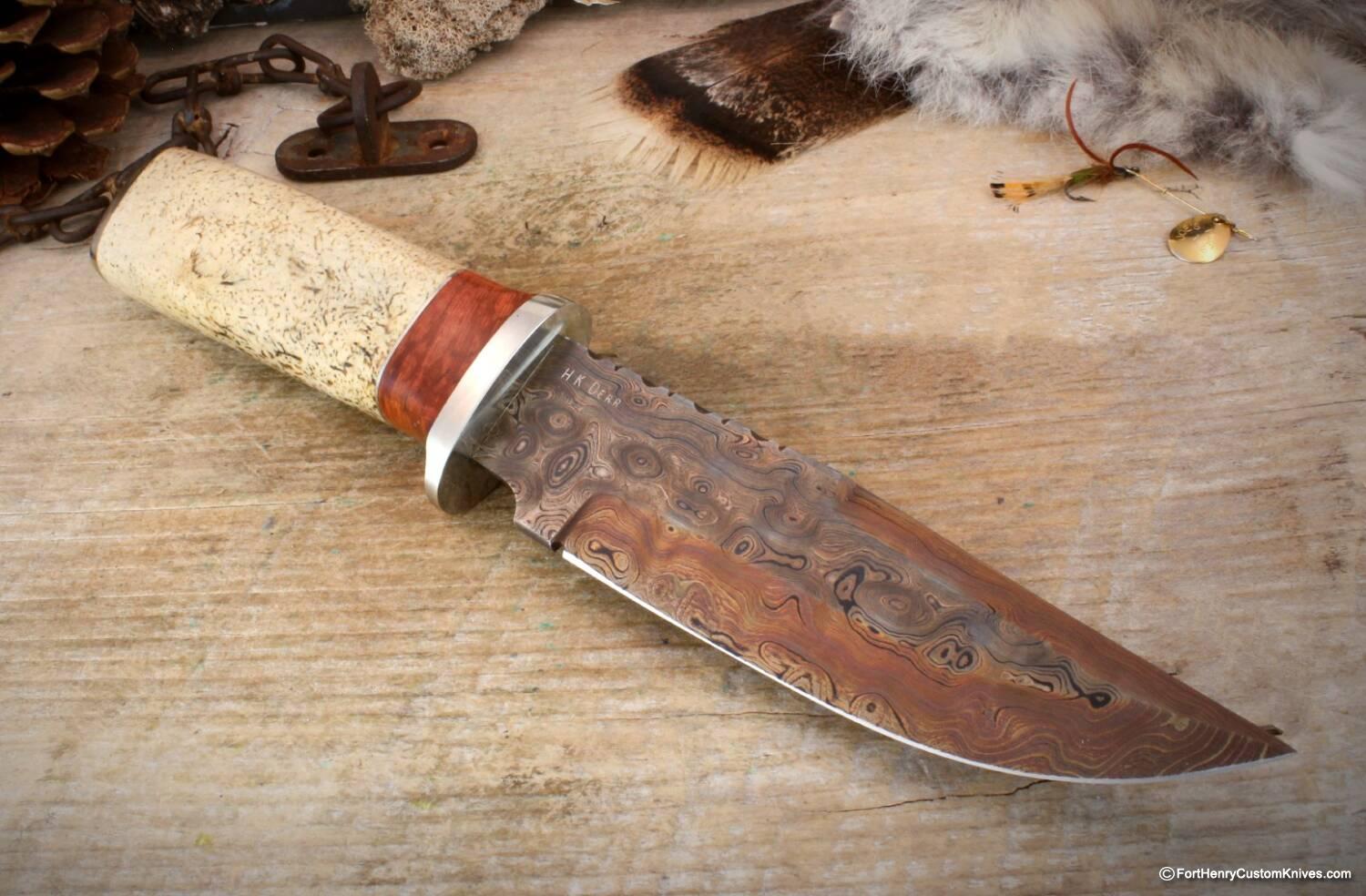 Herb Derr - Rare Cowboy Bowie - Hand Forged - Walrus Jaw - Image 3