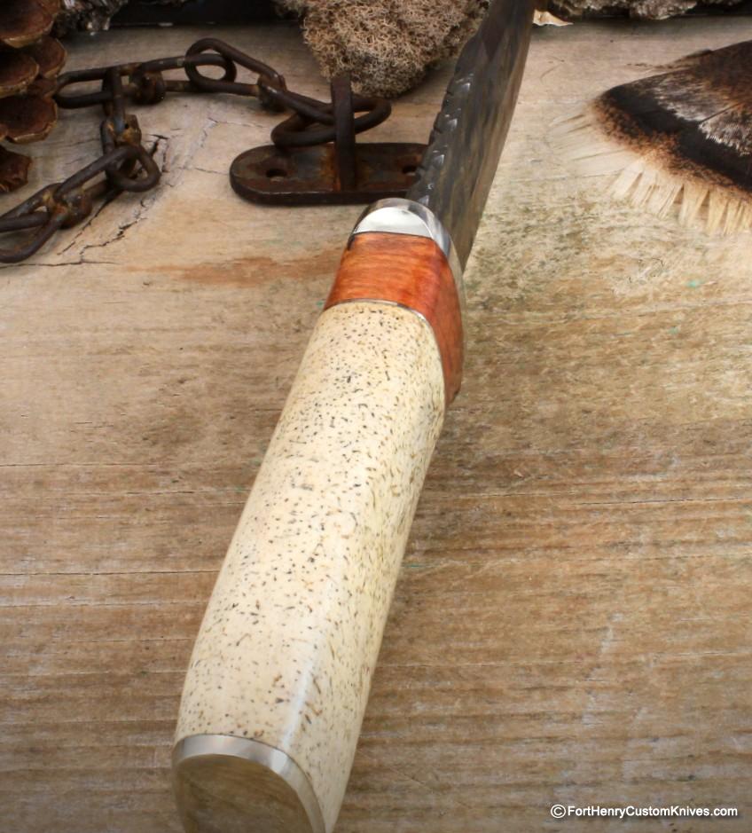Herb Derr - Rare Cowboy Bowie - Hand Forged - Walrus Jaw - Image 4