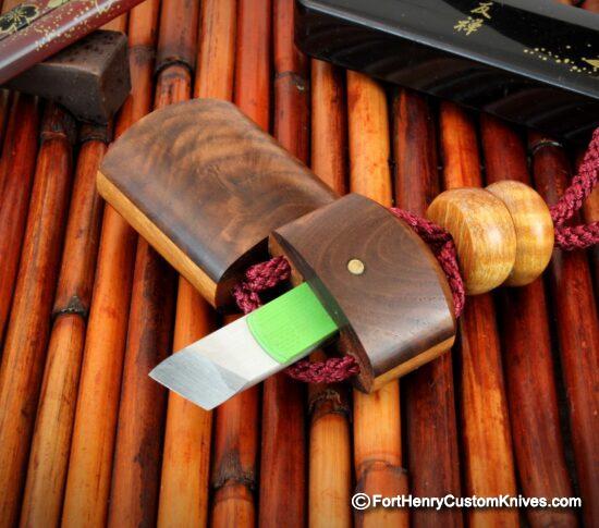 Raymond Johnson - Custom Kiridashi -  Walnut & Cherry Wood Sheath