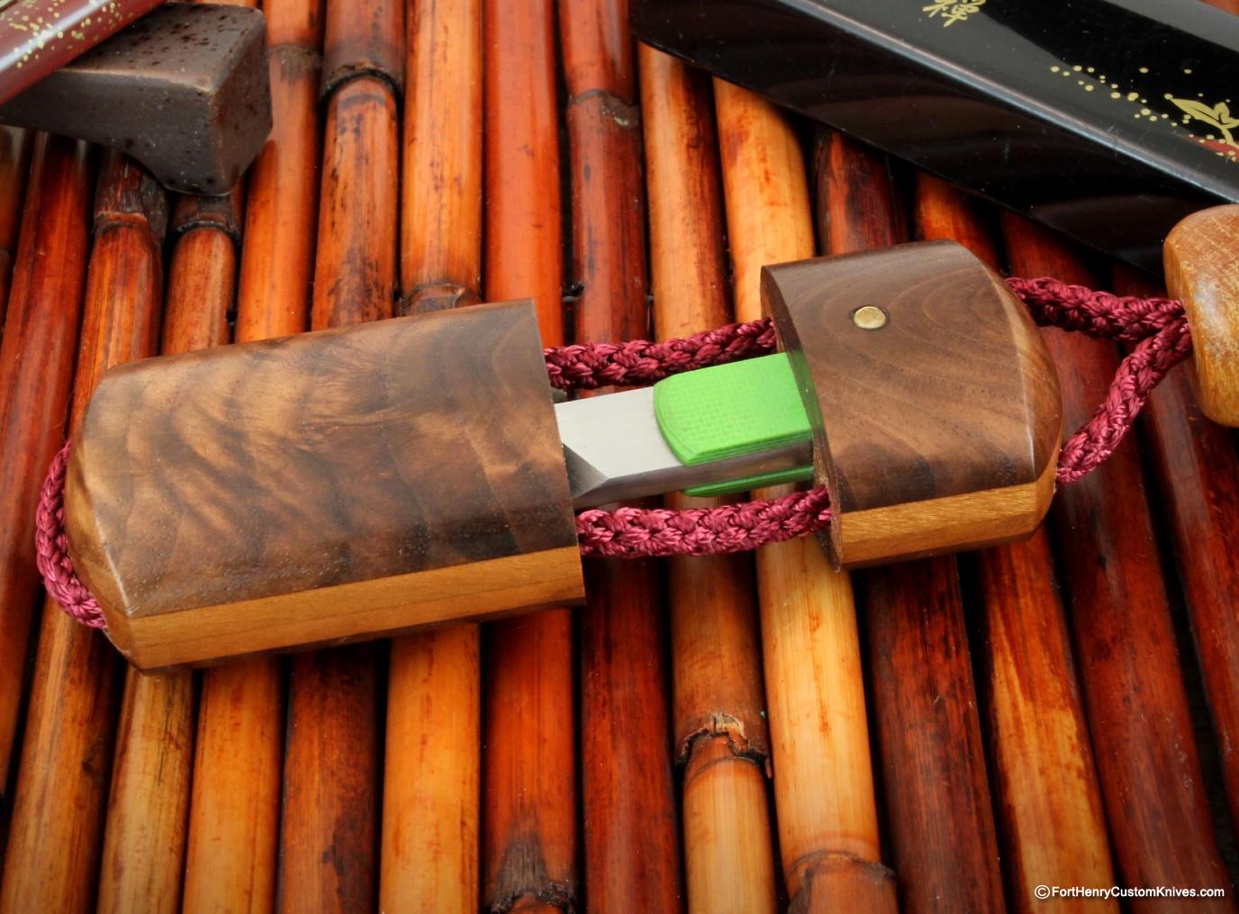 Raymond Johnson - Custom Kiridashi -  Walnut & Cherry Wood Sheath - Image 3