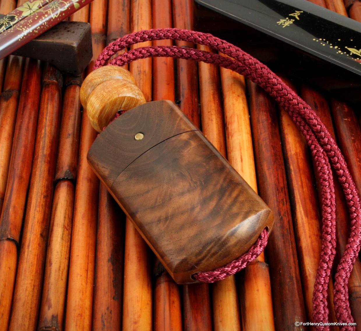 Raymond Johnson - Custom Kiridashi -  Walnut & Cherry Wood Sheath - Image 4