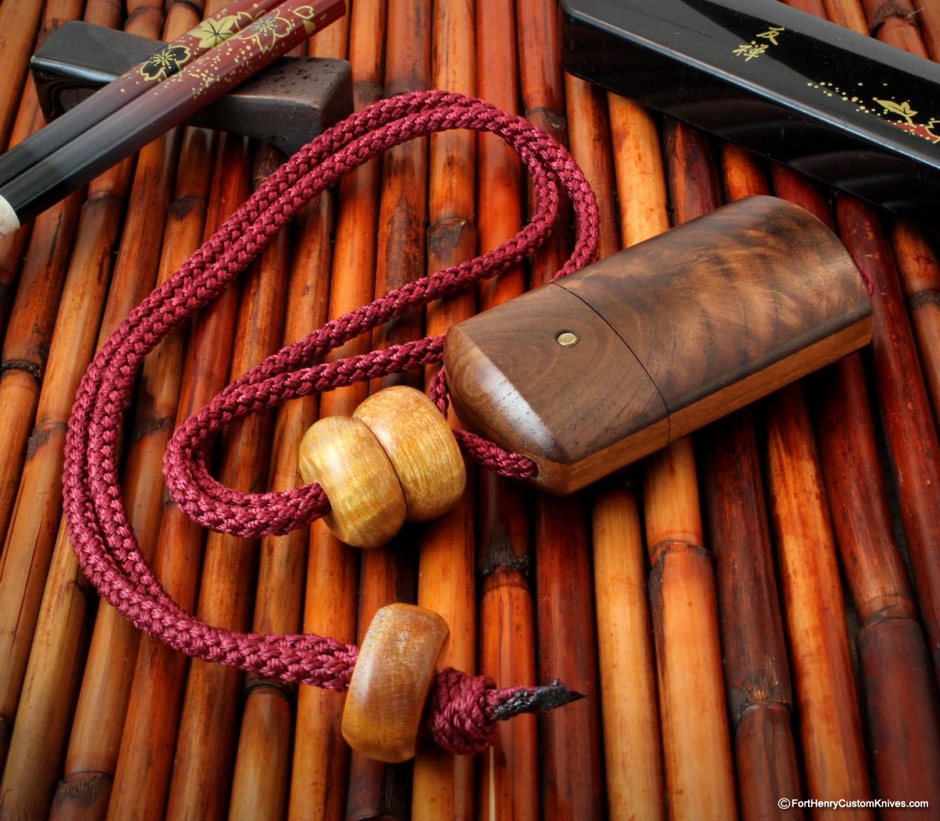 Raymond Johnson - Custom Kiridashi -  Walnut & Cherry Wood Sheath - Image 5