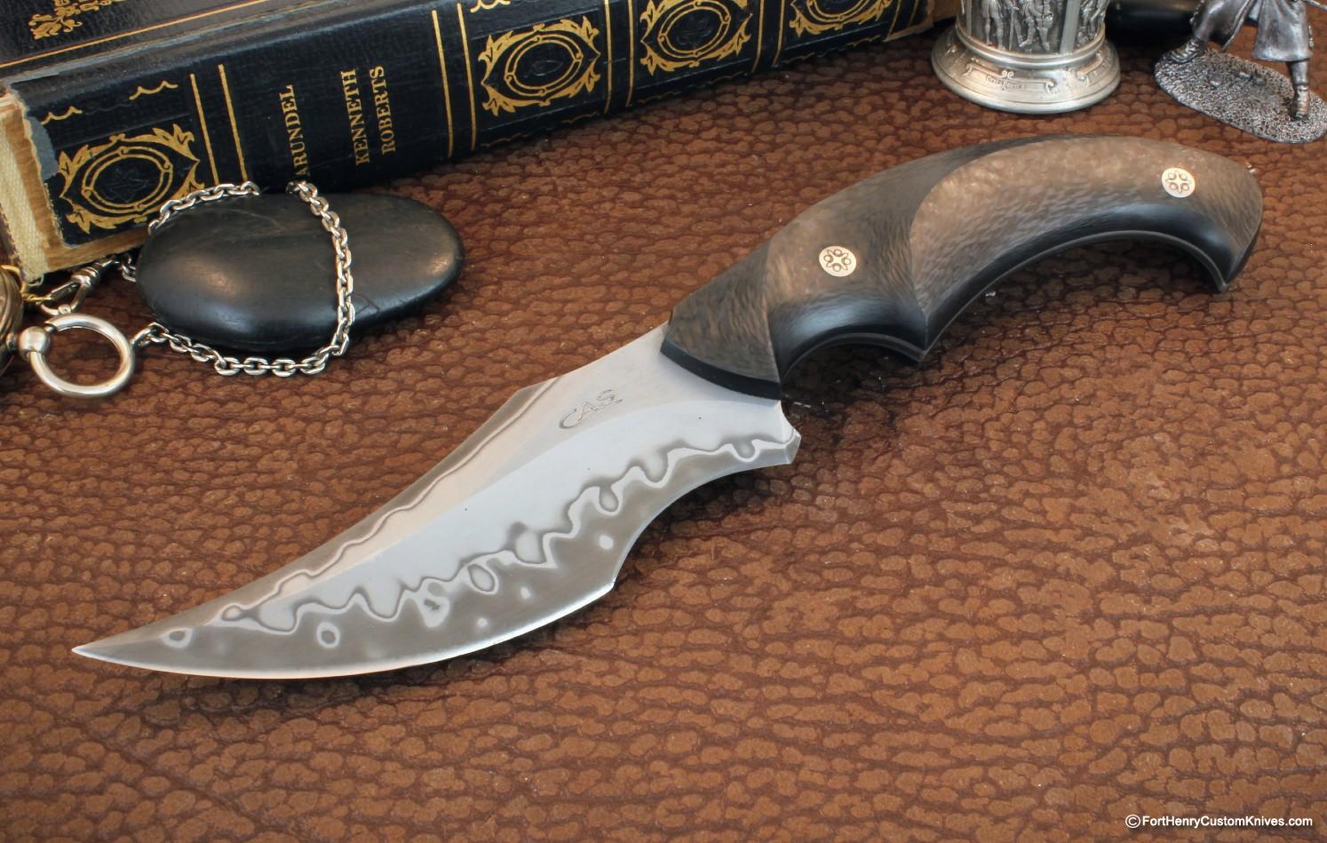 Claudio & Ariel Sobral / CAS Knives - Snake - Recurve Fighter - San Mai