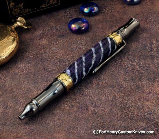 Courtney Turnage - Custom Mammoth Tooth Pen - Leather Sheath