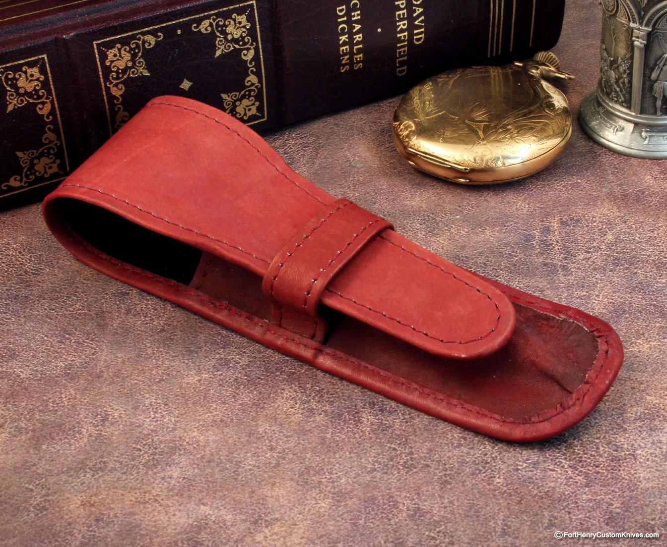 Courtney Turnage - Custom Mammoth Tooth Pen - Leather Sheath - Image 5